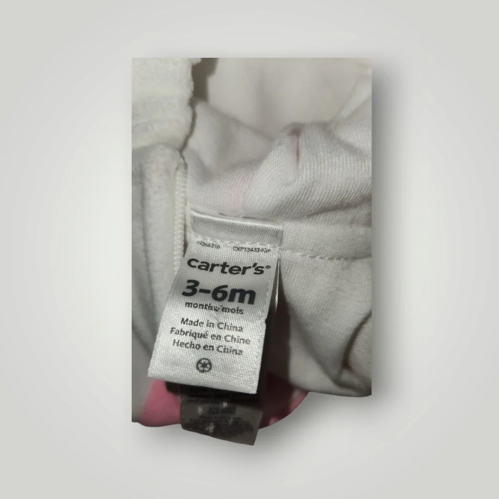 Carter's Unicorn Halloween Costume Plush Fleece white Baby Girl Sz 3 - 6